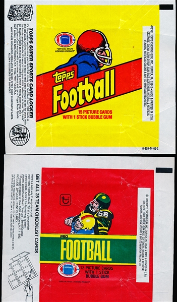 1980’s Topps Football Wrapper Lot- 11 Wrappers