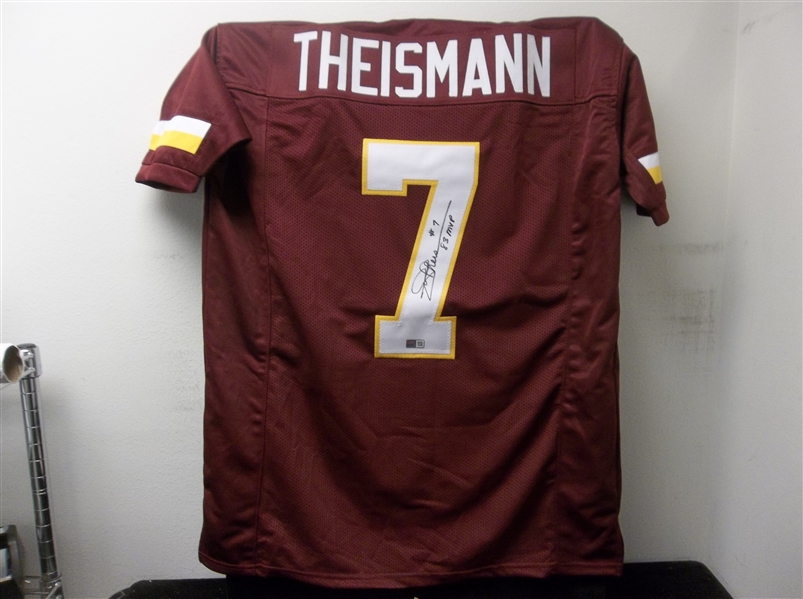 Joe Theismann Autographed Jersey- Signed “Joe Theismann #7, 83 MVP”- From Tri Star