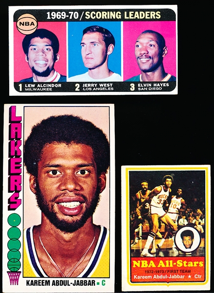 Lew Alcindor/ Kareem Abdul-Jabbar- 3 Diff Cards