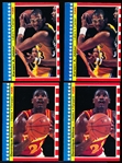 1987-88 Fleer Basketball Stickers- 4 Stickers