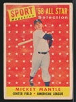 1958 Topps Baseball- #487 Mickey Mantle All Star