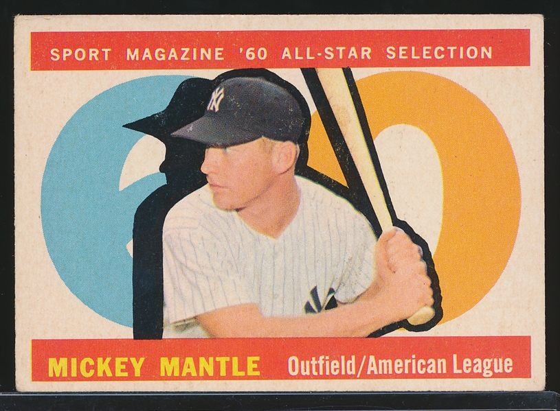 1960 Topps Baseball- # 563 Mickey Mantle All Star- Hi#