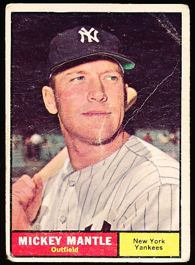 1961 Topps Baseball- #300 Mickey Mantle, Yankees