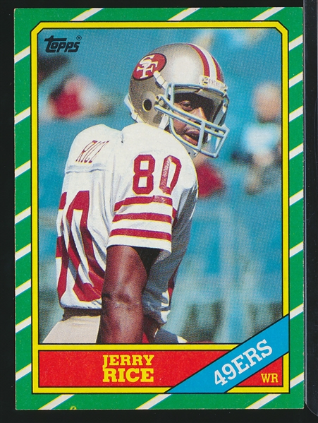 1986 Topps Football- #161 Jerry Rice RC, 49ers