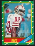 1986 Topps Football- #161 Jerry Rice RC, 49ers