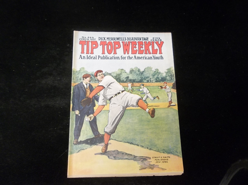 June 15, 1907 Tip Top Weekly #583 Bsbl. Magazine “Dick Merriwell’s Disadvantage”