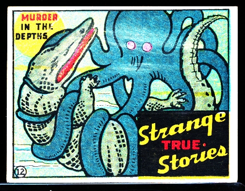 1936 N144 Wolverine Gum Strange True Stories #12 Murder in the Depths
