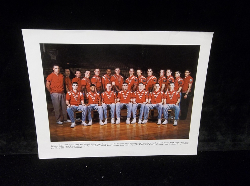 1960-61 Ohio State NCAA Bskbl. 8-½” x 11” Thin Color Photo