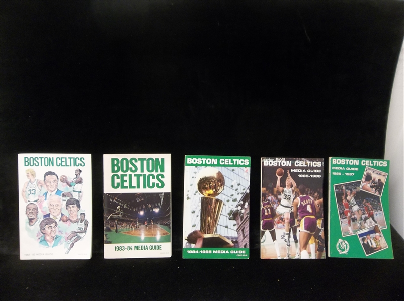 Boston Celtics Media Guides- 5 Diff