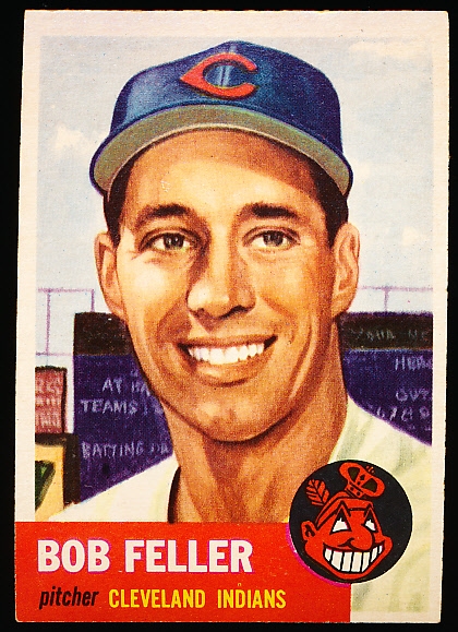 1953 Topps Baseball- #54 Bob Feller, Cleveland