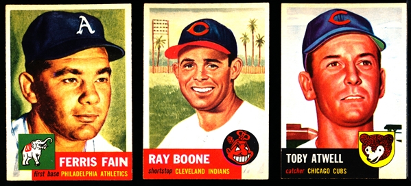 1953 Topps Baseball- 3 Diff