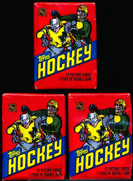 1981-82 Topps Hockey- 3 Unopened Wax Packs