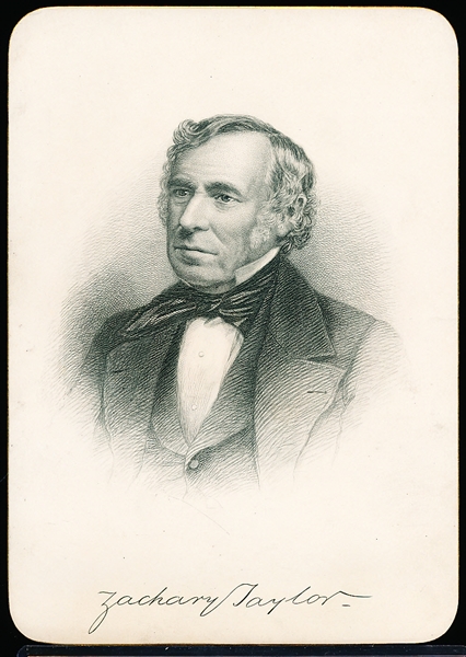 1882 Trautmann Publishing “Presidents of the United States” Steel Plate Engraving Card- Zachary Taylor