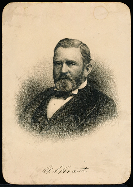1882 Trautmann Publishing “Presidents of the United States” Steel Plate Engraving Card- Ulysses S. Grant