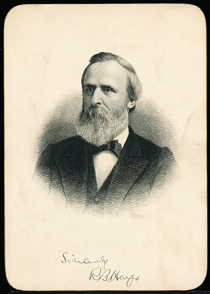 1882 Trautmann Publishing “Presidents of the United States” Steel Plate Engraving Card- Rutherford B. Hayes