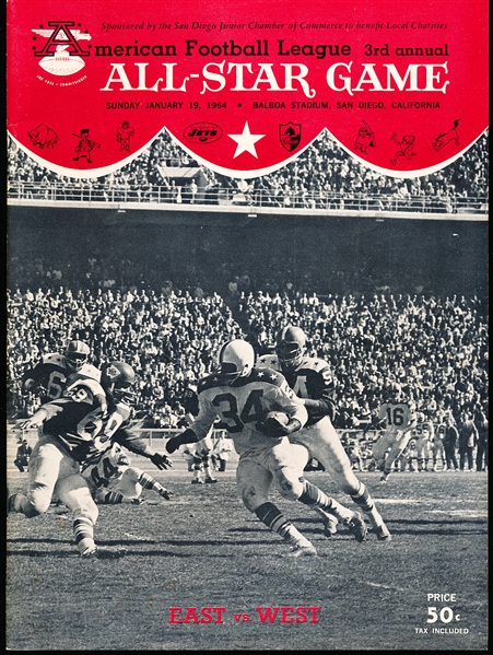 January 19, 1964 AFL All-Star Game Program @ San Diego