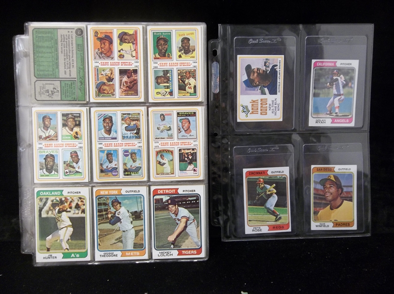 1974 Topps Baseball- Complete Set of 660 plus 44 Card Traded Set