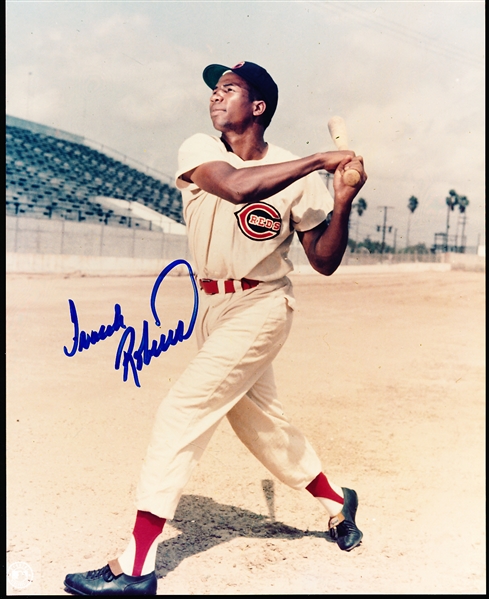 Autographed Frank Robinson Cincinnati Reds Color 8” x 10” Photo