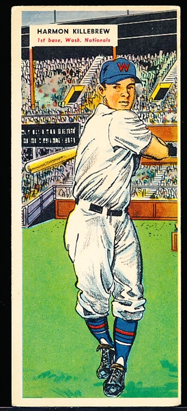 1955 Topps Baseball Doubleheader- #111 Harmon Killebrew/ #112 Johnny Podres- Non-perforated (unfolded)