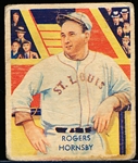 1934-36 Diamond Stars Bb- #44 Rogers Hornsby, Browns- 1935 Green Print Back