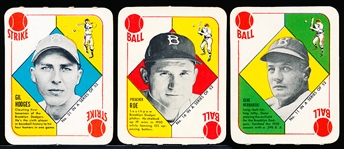 1951 Topps Baseball Red Backs- 3 Diff Brooklyn Dodgers