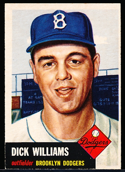 1953 Topps Baseball- #125 Dick Williams, Dodgers