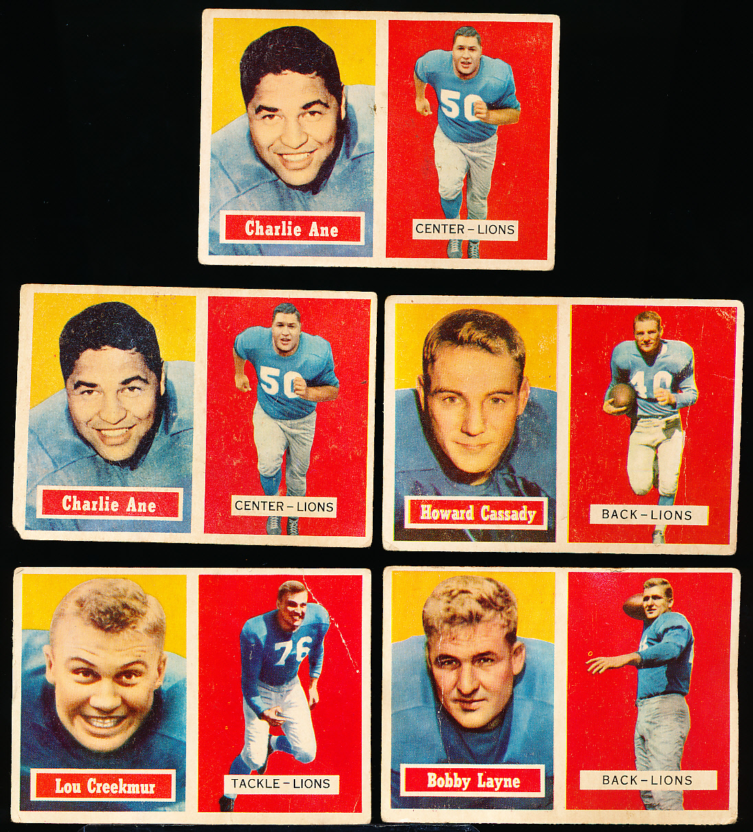 Lot Detail 1957 Topps Fb 5 Detroit Lions