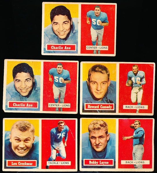 1957 Topps Fb- 5 Detroit Lions