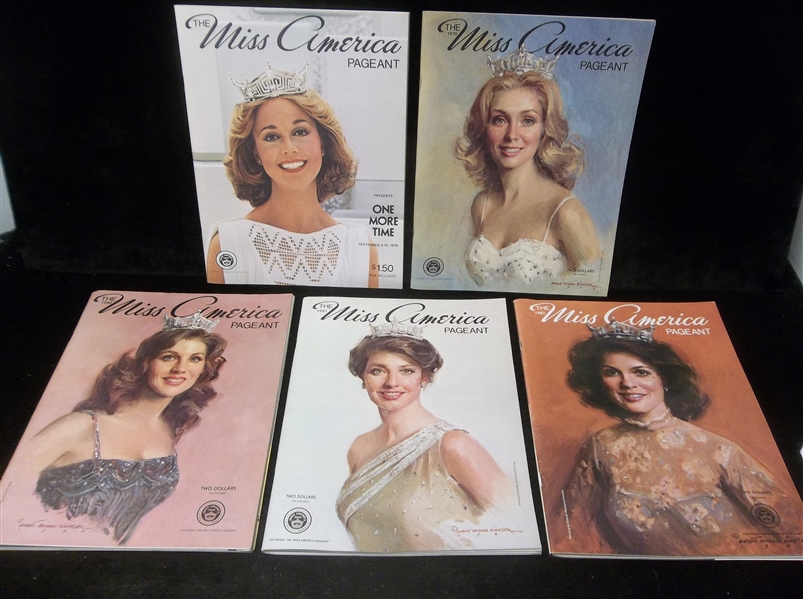 1978 thru 1982 The Miss America Pageant Programs- 5 Diff.