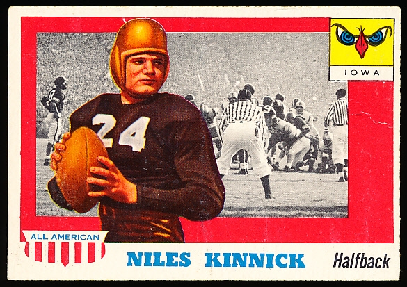 1955 Topps All- American Football- #6 Niles Kinnick, Iowa