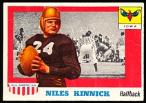 1955 Topps All- American Football- #6 Niles Kinnick, Iowa