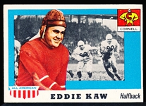 1955 Topps All- American Football- #15 Eddie Kaw SP, Cornell