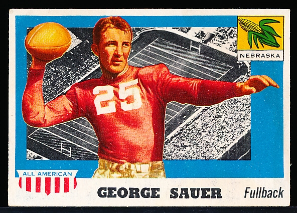 1955 Topps All- American Football- #31 George Sauer, Nebraska