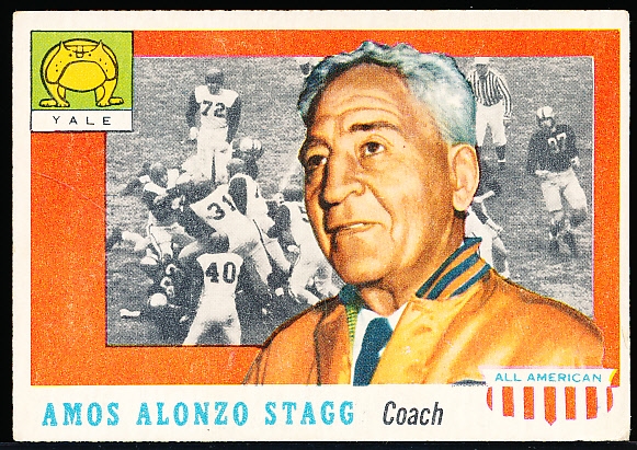 1955 Topps All-American Football- #38 Amos Alonzo Stagg, Yale