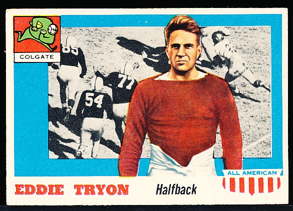 1955 Topps All- American Football- #42 Eddie Tryon RC, Colgate- RC SP! 