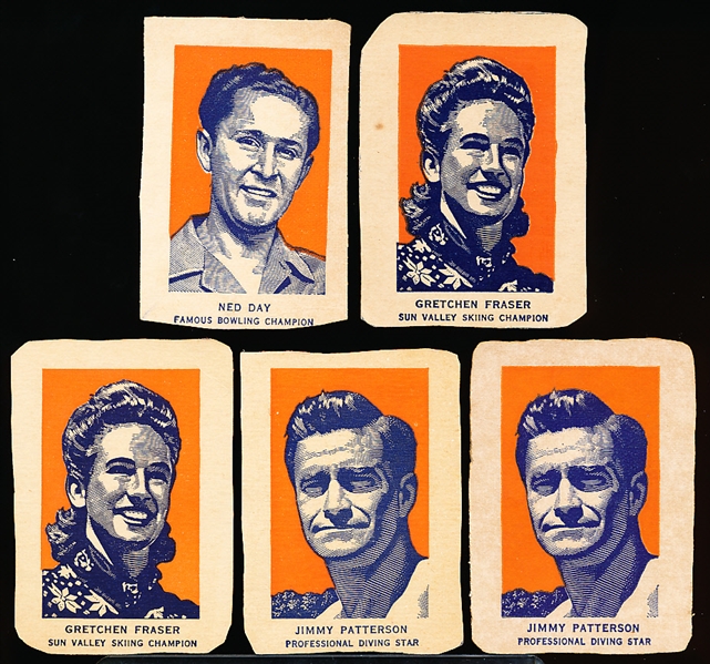 1952 Wheaties- 5 Diff Mixed Sports