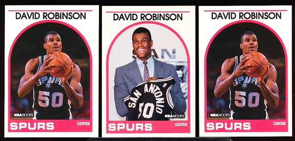 1989-90 Hoops Basketball- David Robinson RC- 8 Cards