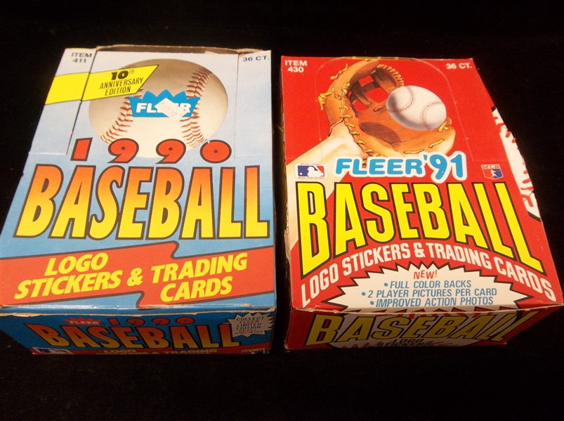 Lot Detail 1990 Fleer 1991 Fleer Baseball One Unopened Wax Box