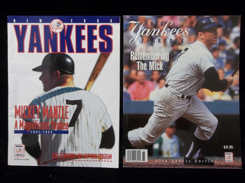 1990’s New York Yankees MLB Publications Featuring Mickey Mantle on Cover