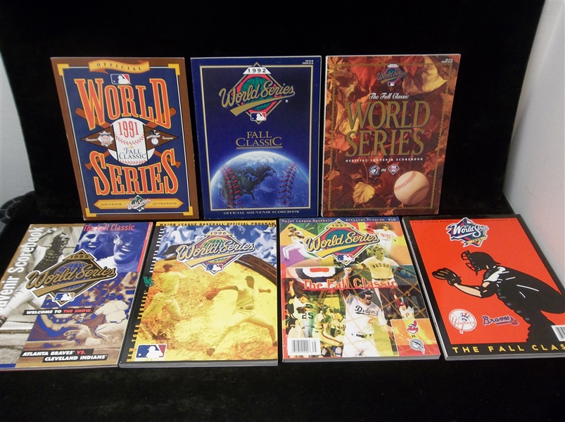 1991-93, 1995-1997, 1999 World Series Baseball Programs(7)