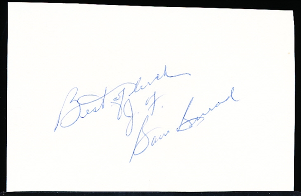 Autographed Sam Snead Cut Signature