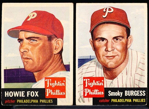 1953 Topps Baseball- 2 Diff Phillies