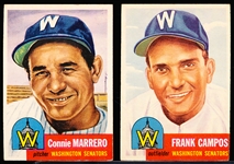 1953 Topps Baseball- 2 Diff Washington Senators