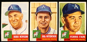 1953 Topps Baseball- 3 Diff Phila A’s