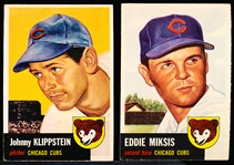 1953 Topps Baseball- 2 Diff Chicago Cubs