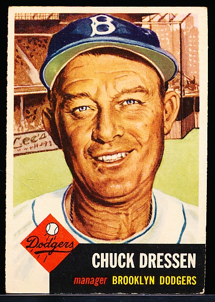 1953 Topps Baseball- #50 Charlie Dressen, Dodgers