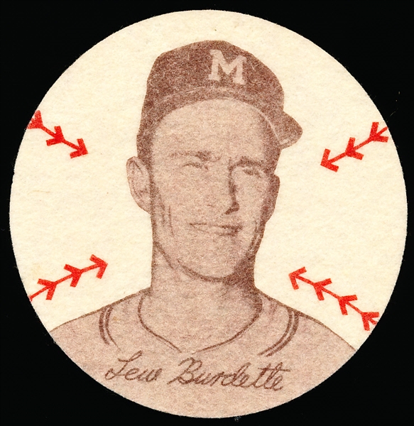 1954 Preferred Products- Milwaukee Braves Patch-Lew Burdette