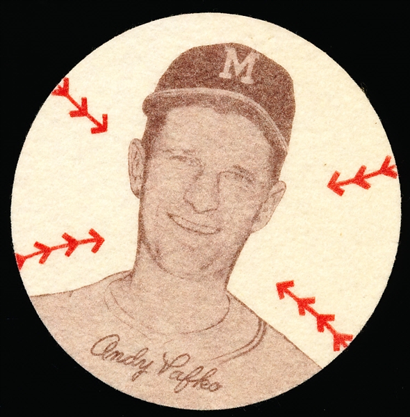 1954 Preferred Products- Milwaukee Braves Patch- Andy Pafko
