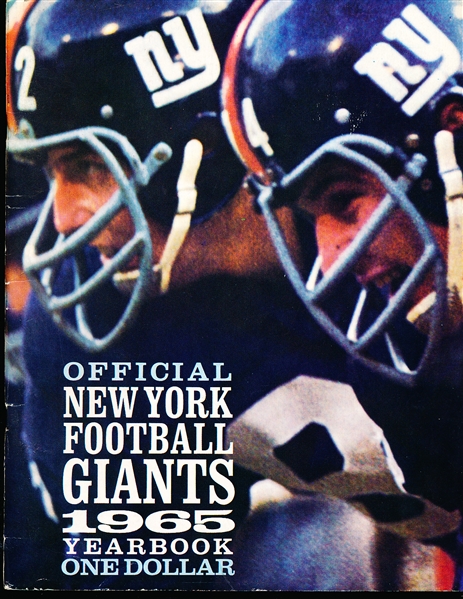 1965 New York Giants NFL Yearbook