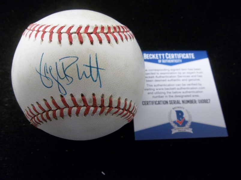 Autographed George Brett Official AL MLB Bsbl.- Beckett Certified